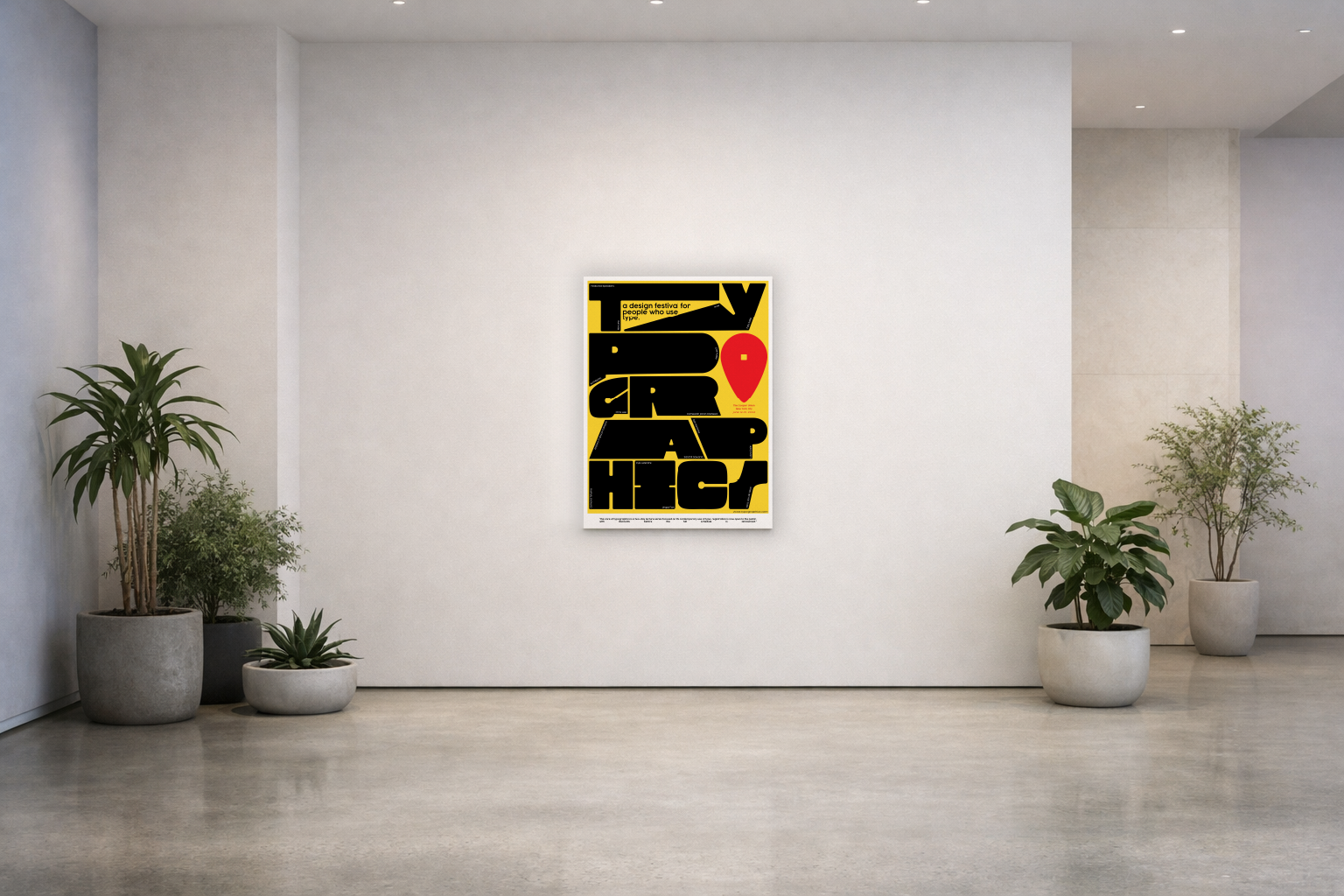 blurry photo of sunset over ocean with logo on top